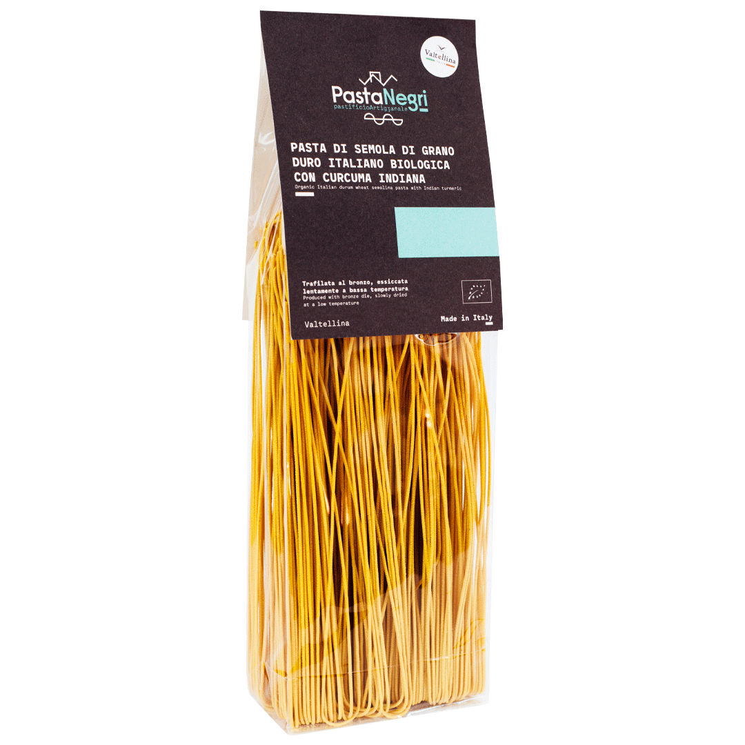 Spaghetti 250g - pasta di semola di grano duro con curcuma indiana