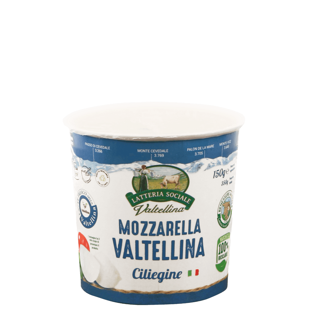 Mozzarella Fior di Latte Valtellina ciliegine 150g
